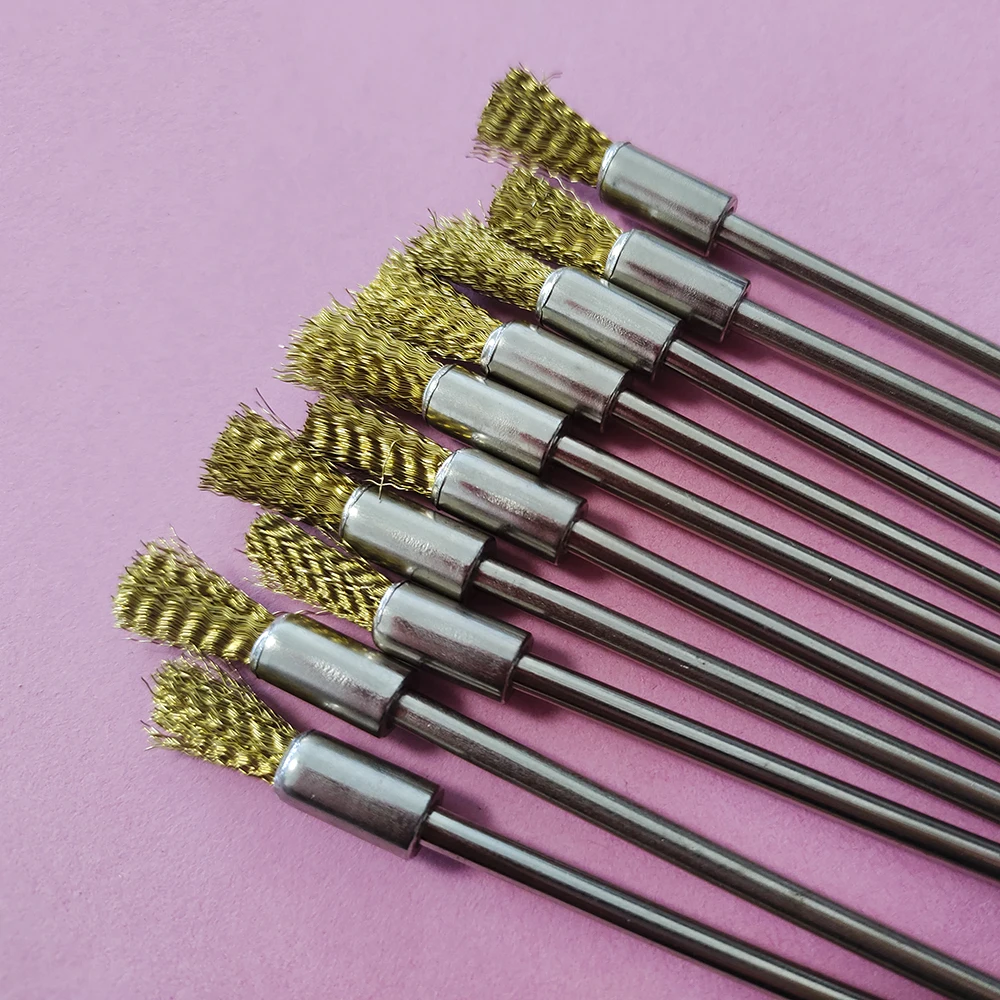 Rebuild Master 10/30/50pc Pen Wire 100mm 3.0 Shank Steel Cleaning End Rotary Tool Stainless Steel Brass Brush Rust Paint Removal