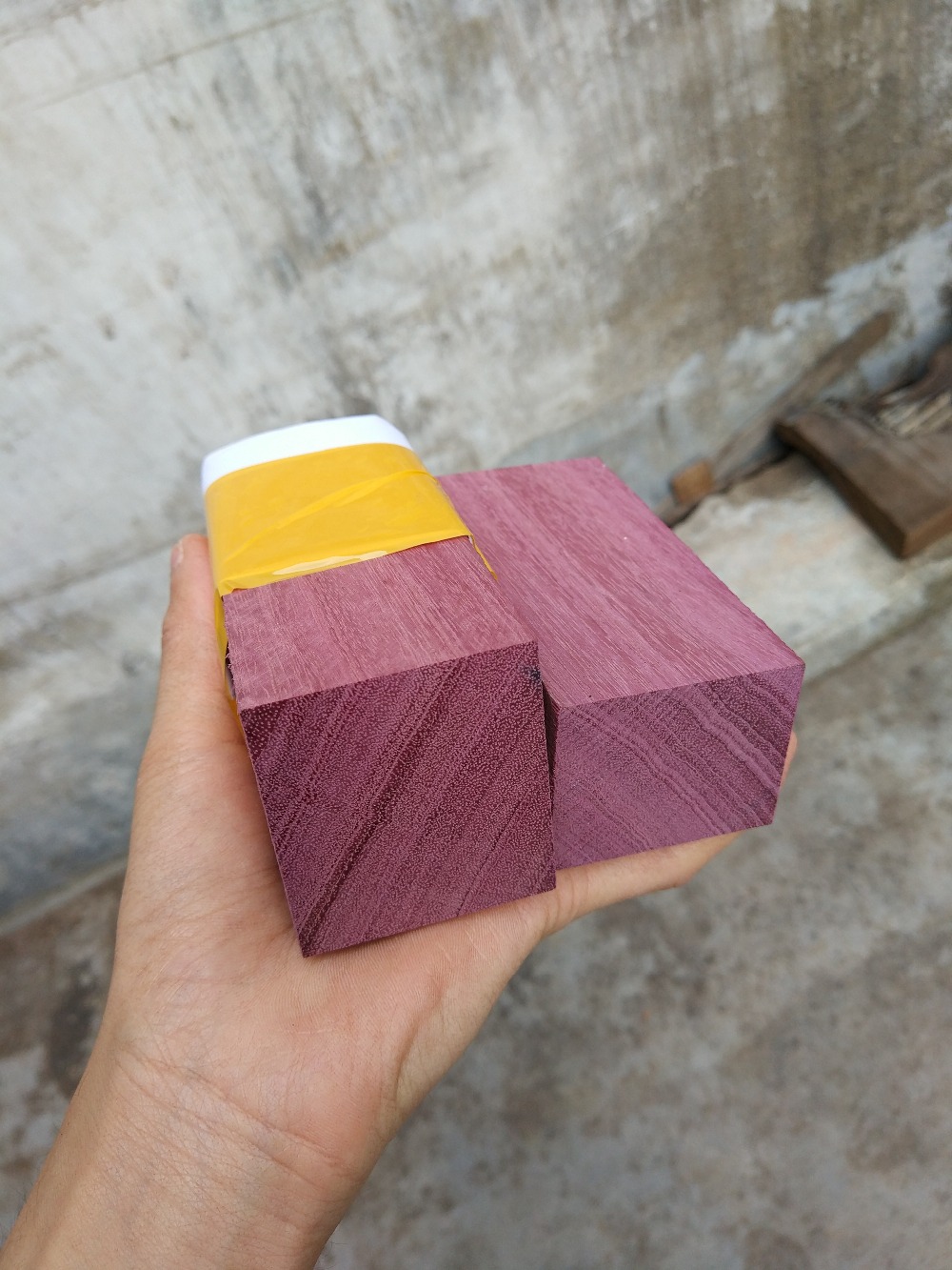 Purple Heart Wood knife scales 120x40x30mm Turning Blanks, Wood Handles Knife handle parts