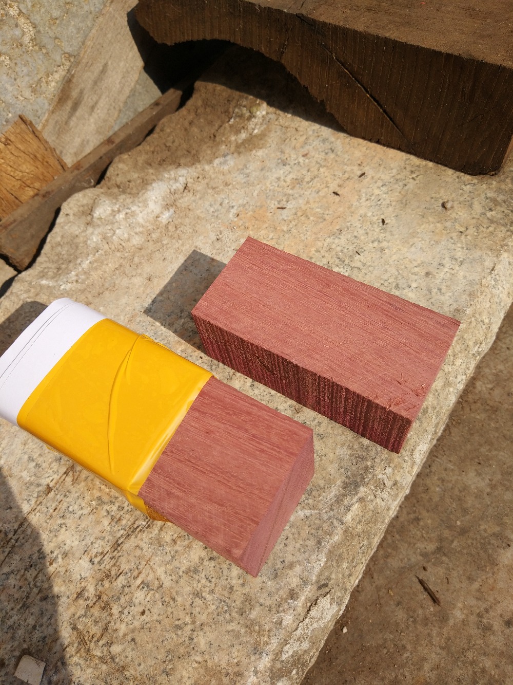 Purple Heart Wood knife scales 120x40x30mm Turning Blanks, Wood Handles Knife handle parts