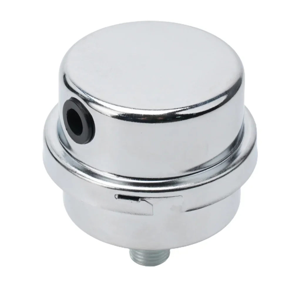Metal Air Filter OilFree Muffler For 12 5mm/16mm/20mm Air Compressor Pump, Noise Reduction, Easy Installation Silver