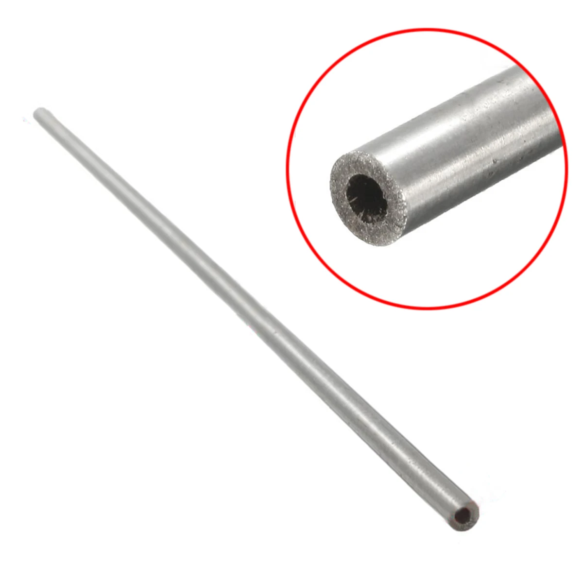 1pc New 4mm*2mm*250mm Silver Stainless Seamless Steel Capillary Round Tube Wall