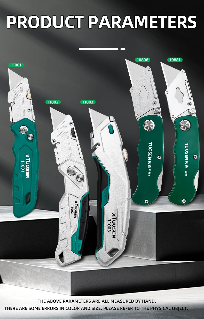 Aluminum Alloy Multifunctional Utility Knife Heavy Duty Box Cutter with Stainless Steel Blade for DIY ,Office