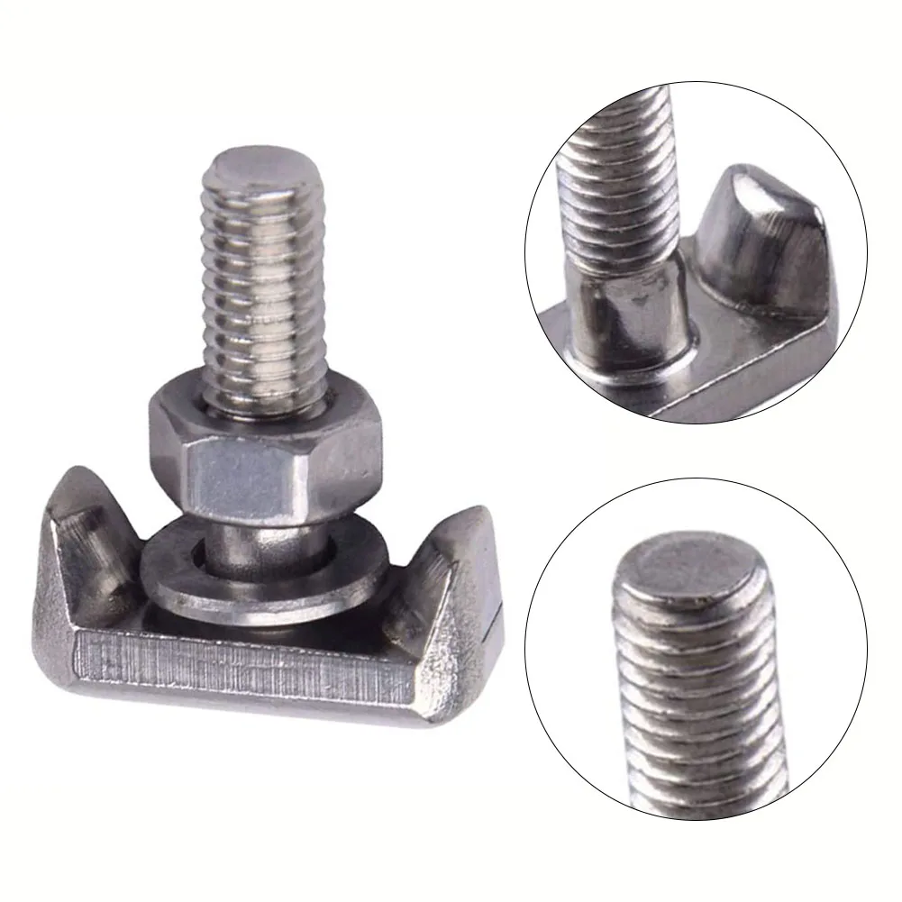Durable T-Bolt Stainless Steel Battery Terminal Connectors Cable Screw Battery Connector Car Accessories