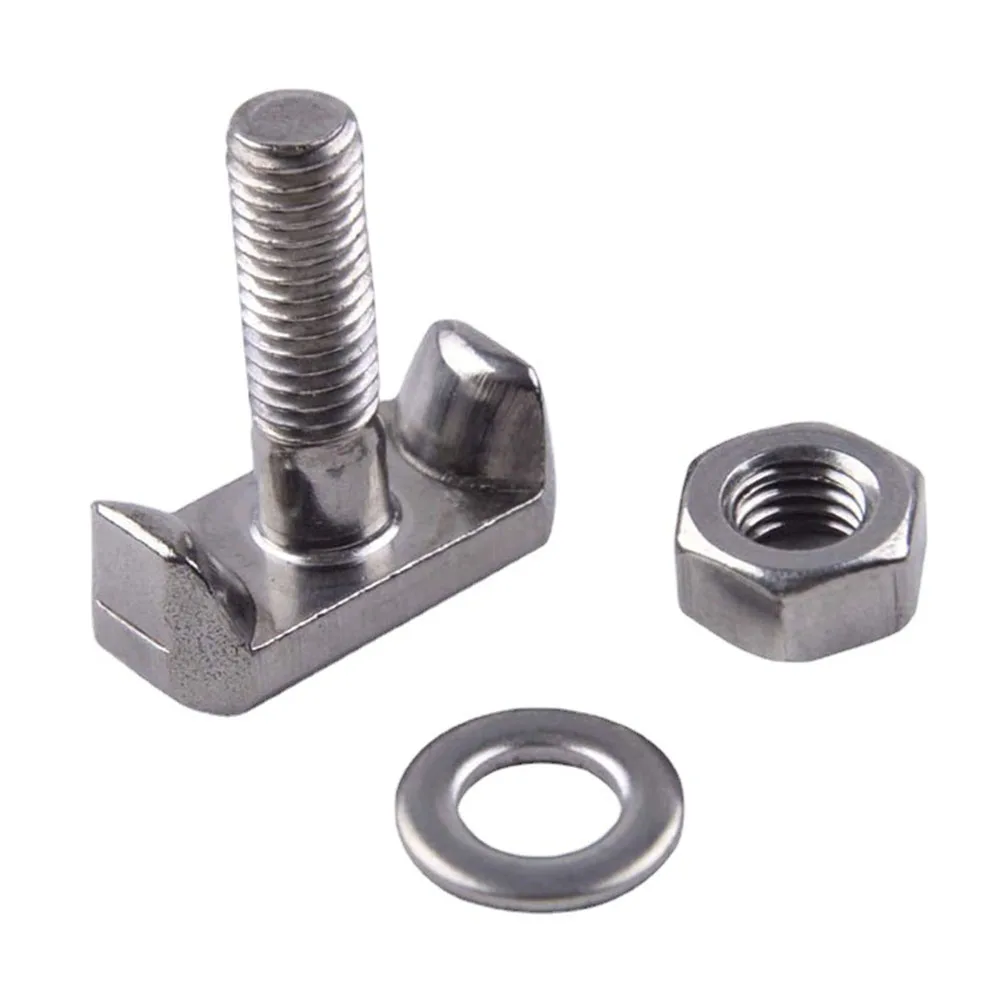 Durable T-Bolt Stainless Steel Battery Terminal Connectors Cable Screw Battery Connector Car Accessories