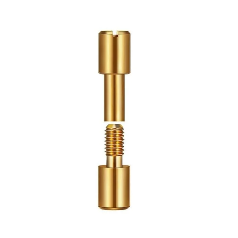 10pcs/lot Brass Corby Bolts Fastener DIY Knife Handle Screws Bolts Tactics Lock Rivet Knife Shaft Fastener