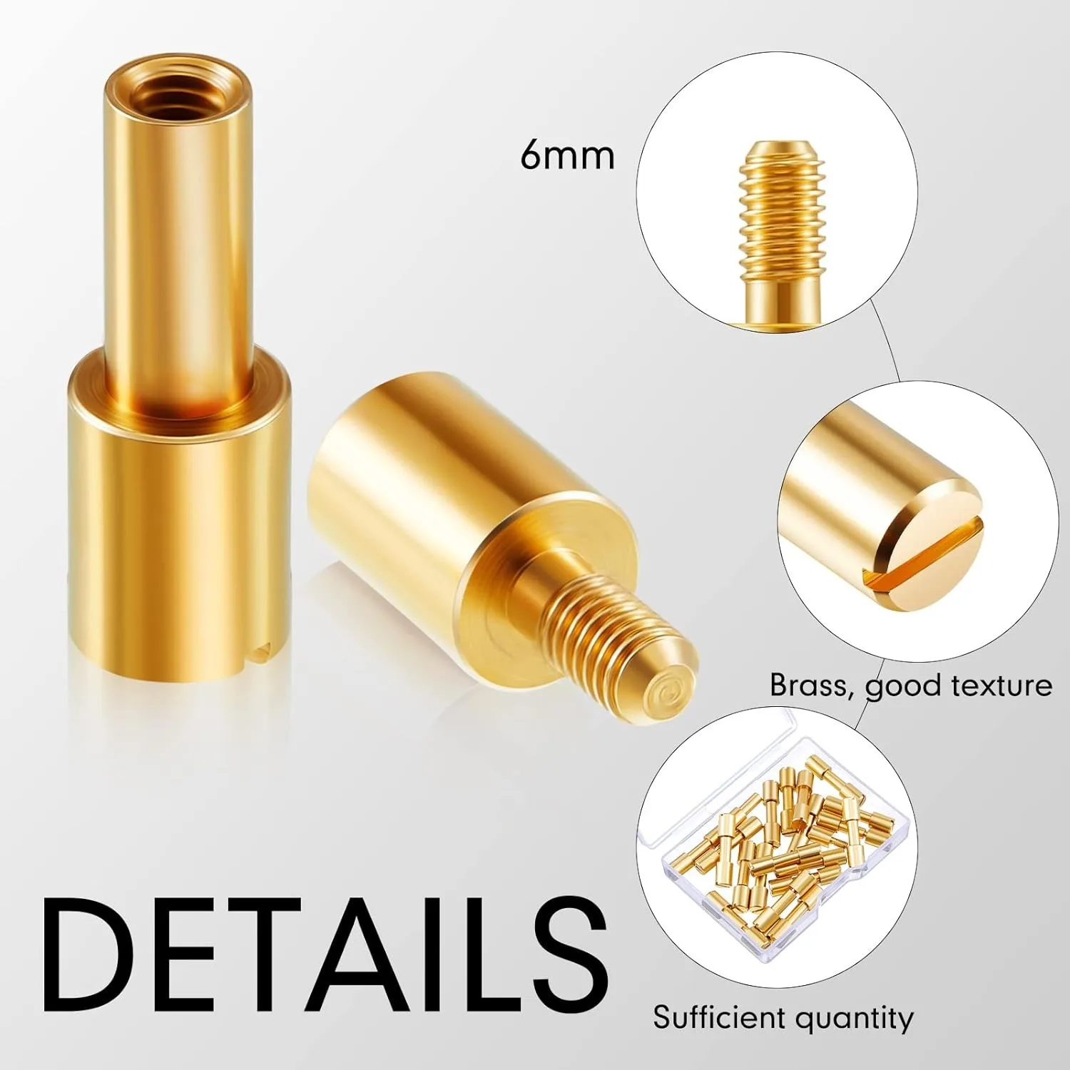 10pcs/lot Brass Corby Bolts Fastener DIY Knife Handle Screws Bolts Tactics Lock Rivet Knife Shaft Fastener