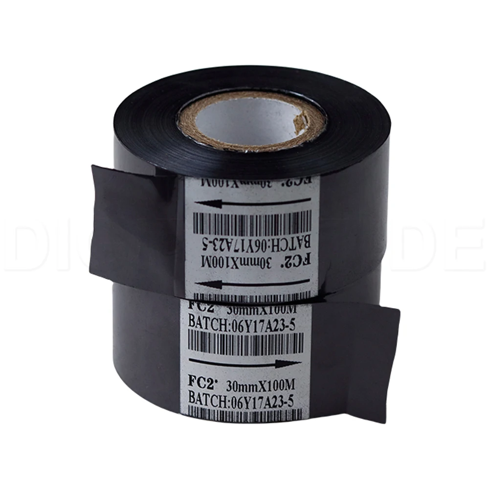Hot Stamp Thermal Ribbon Of Ribbon Printing Machine 30*100m Date Code Printer Accessory Black 30mm Width For DY-8