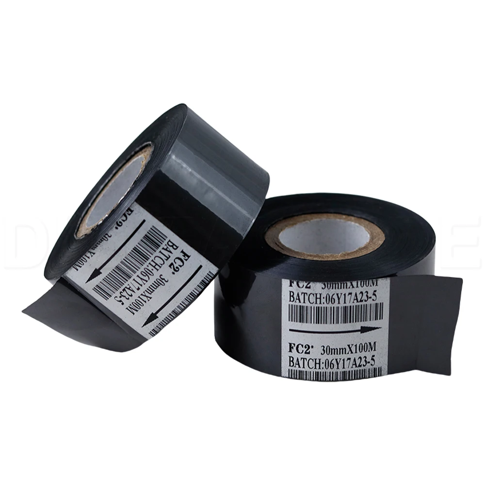 Hot Stamp Thermal Ribbon Of Ribbon Printing Machine 30*100m Date Code Printer Accessory Black 30mm Width For DY-8