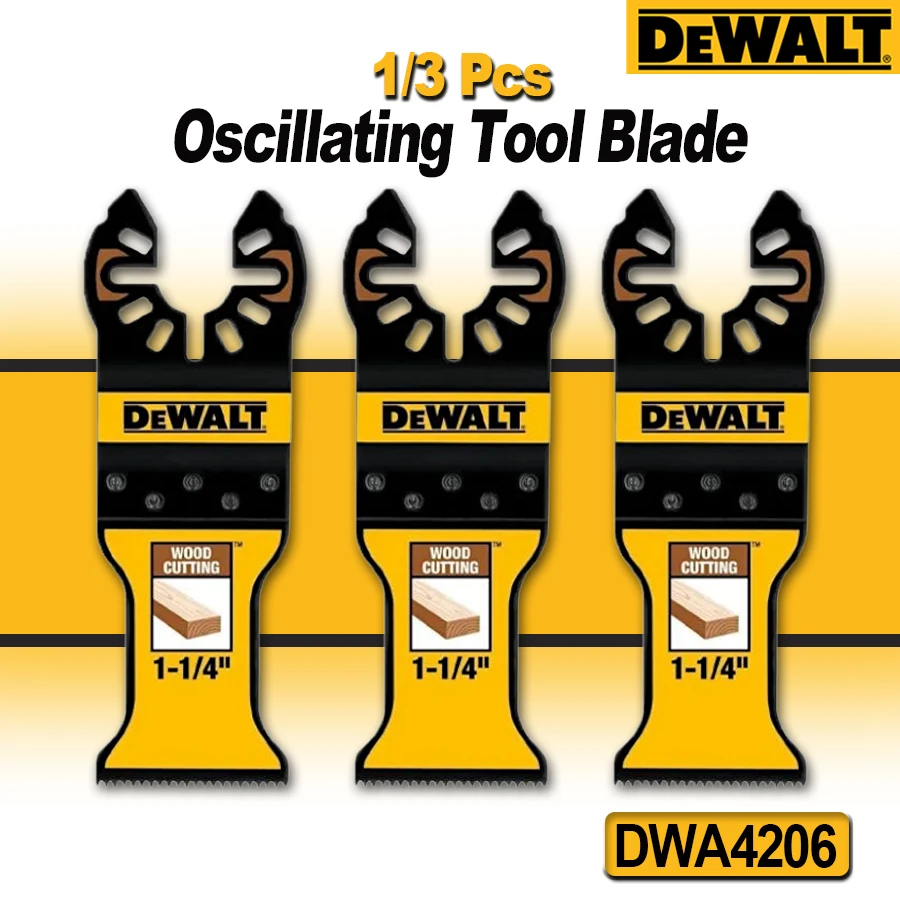 DEWALT 1/3Pc Oscillating Tool Blade Fast Cutting Wood Oscillating Wood W/ Nails Blade Power Tool Accessories DWA4206
