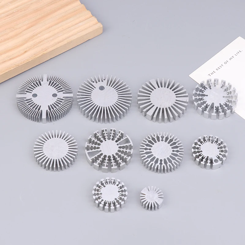 COB Radiator Diameter 25/37.5/40/48/50/53/60/65/67MM High Power Led Heatsink Sunflower Solid Radiator Round Alloy Aluminum