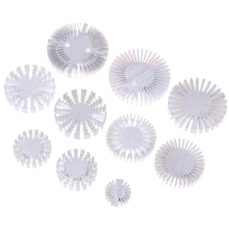 COB Radiator Diameter 25/37.5/40/48/50/53/60/65/67MM High Power Led Heatsink Sunflower Solid Radiator Round Alloy Aluminum