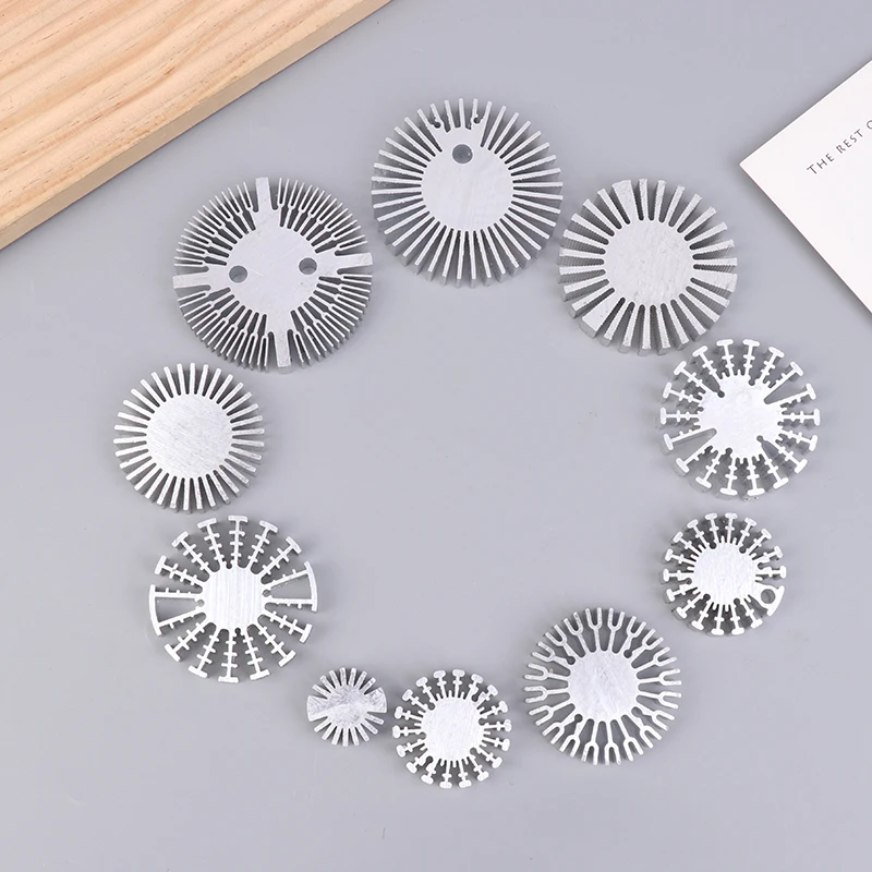 COB Radiator Diameter 25/37.5/40/48/50/53/60/65/67MM High Power Led Heatsink Sunflower Solid Radiator Round Alloy Aluminum