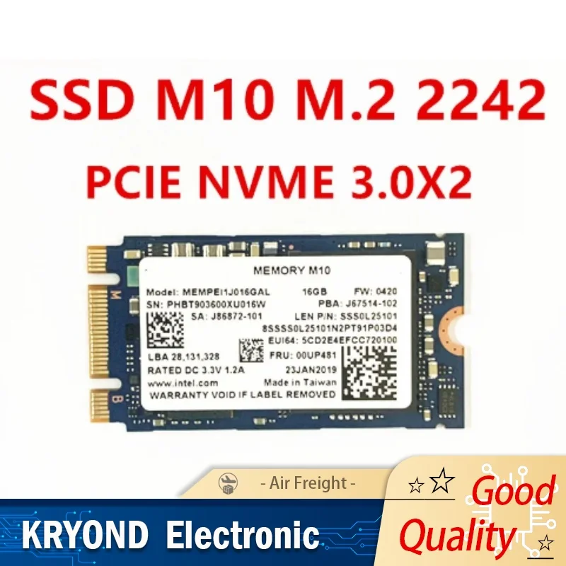 New Original M10 SSD M.2 2280 2242 SSD 64GB 32GB 16GB PCIE NVMe3.0X2 Internal Solid State Drive For Intel Optane Memory
