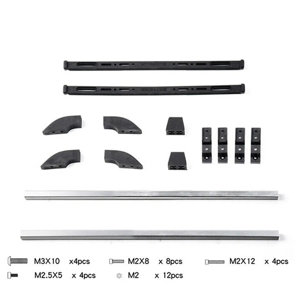 Adjustable Aluminum Alloy Roof Luggage Rack for 1/10 RC Crawler Car Truck Replacement Repair Tools Parts Accessories Dropship