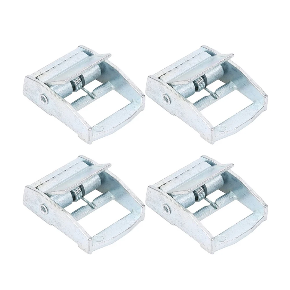 4Pcs Outdoor Camping Climbing Zinc Alloy Buckles For Heavy Duty Tie‑down Cargoes Strap Fixed Tensioner 25mm For Cases Luggage