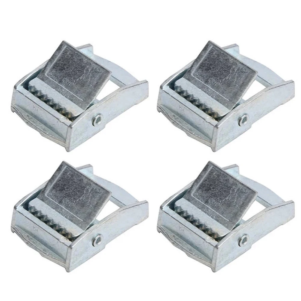 4Pcs Outdoor Camping Climbing Zinc Alloy Buckles For Heavy Duty Tie‑down Cargoes Strap Fixed Tensioner 25mm For Cases Luggage