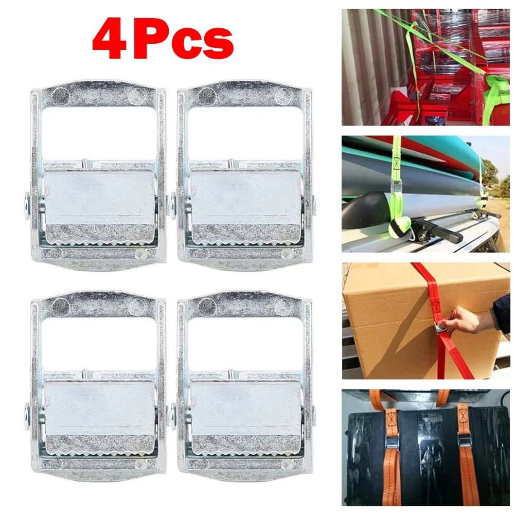 4Pcs Outdoor Camping Climbing Zinc Alloy Buckles For Heavy Duty Tie‑down Cargoes Strap Fixed Tensioner 25mm For Cases Luggage