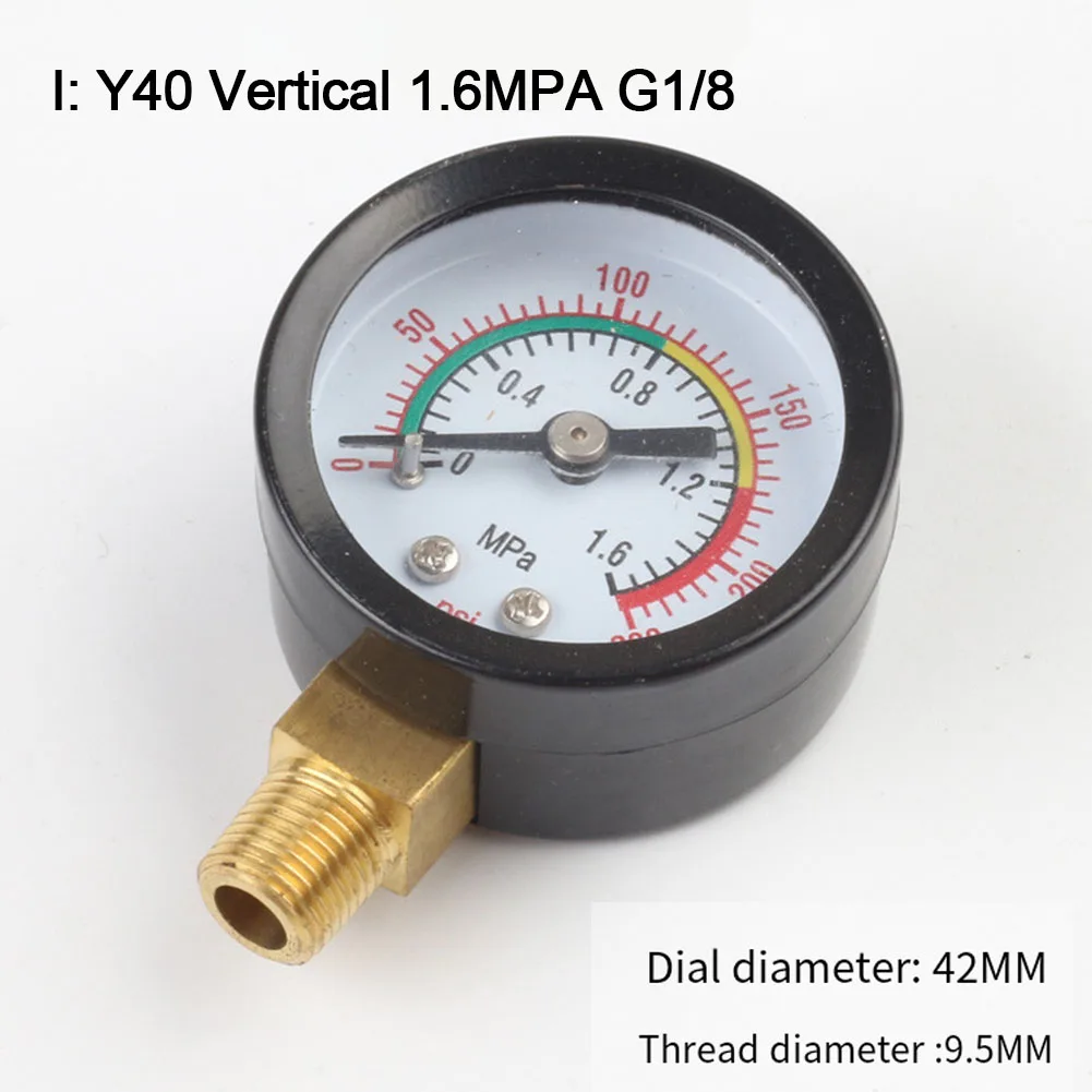 Y40 Y50 0-180PSI Gas Water Fuel Liquids Meter Pressure Gauge For Air Compressor