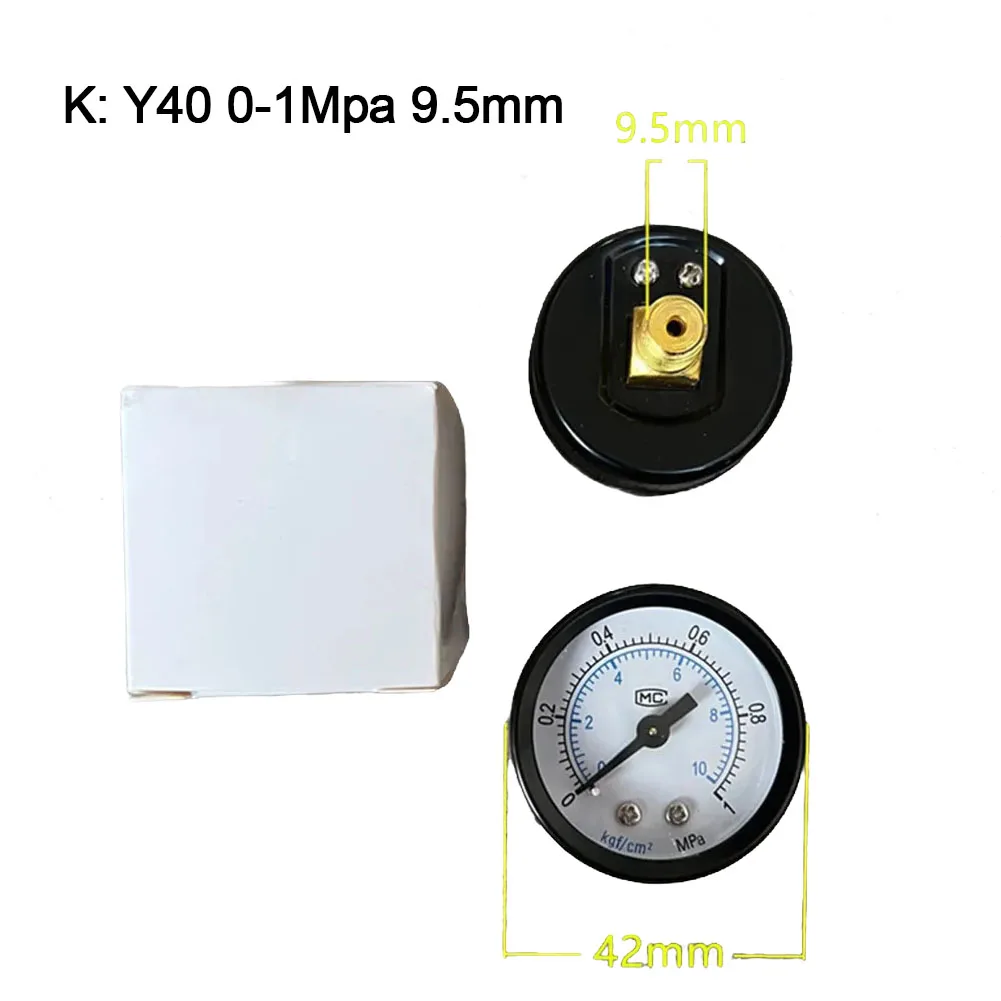 Y40 Y50 0-180PSI Gas Water Fuel Liquids Meter Pressure Gauge For Air Compressor