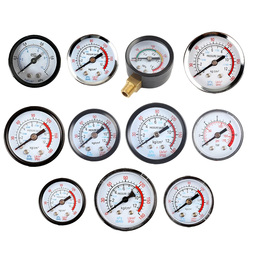 Y40 Y50 0-180PSI Gas Water Fuel Liquids Meter Pressure Gauge For Air Compressor
