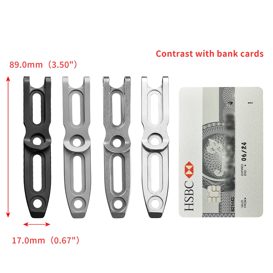 TONIFE 420J2 Stainless Steel Large Pocket Clip for Kydex Sheath with Multi-Hole Spacing & Screws Outdoor Tool Accessories AK4210