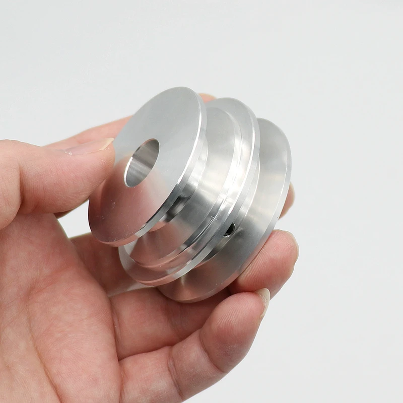 Aluminum Alloy 40/50MM Double Groove Pulley 8-20MM Fixed Bore V-Shape Pulley Wheel