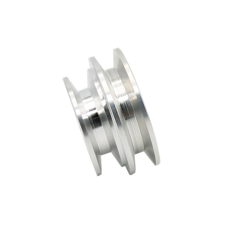 Aluminum Alloy 40/50MM Double Groove Pulley 8-20MM Fixed Bore V-Shape Pulley Wheel