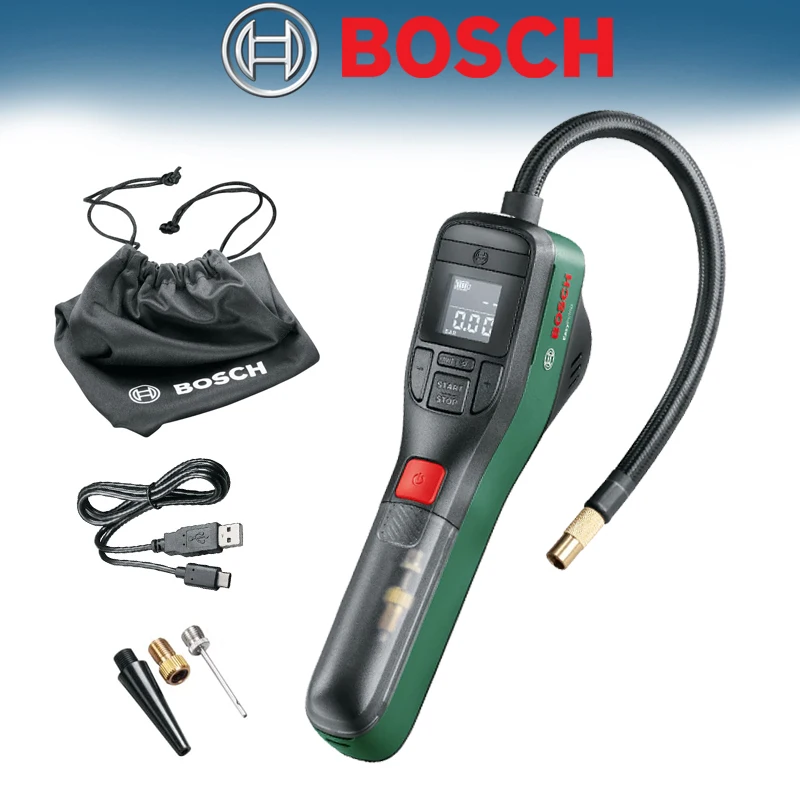 BOSCH Easy Pump Cordless Compressed Air-pump Outdoor Camping Bike Tyre Inflator Air Pump Mini Compressor Tools Accessory
