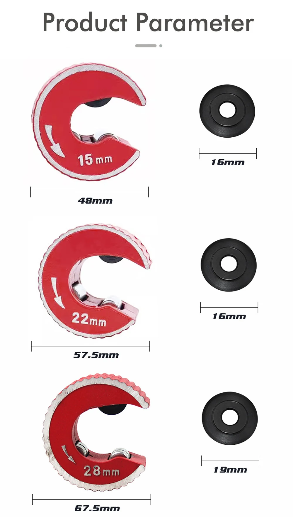 New Round Pipe Tube Cutter Aluminium Alloy Body Self Locking for Copper Tube Aluminium PVC Plastic Mini Round Pipe Cutter Tool