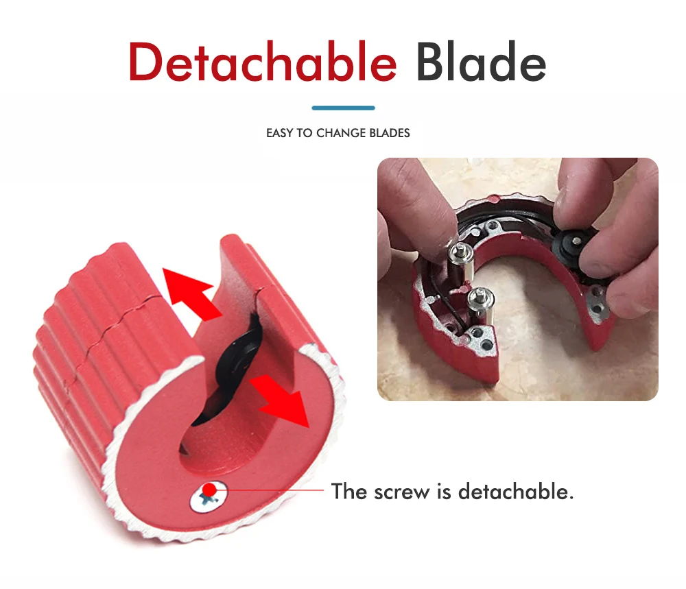 New Round Pipe Tube Cutter Aluminium Alloy Body Self Locking for Copper Tube Aluminium PVC Plastic Mini Round Pipe Cutter Tool