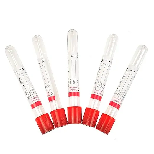 100pcs/lot 10ml PET/Glass Disposable Glass Vacuum No Anticoagulant Vacuum Blood Collection Tube Vacutainer