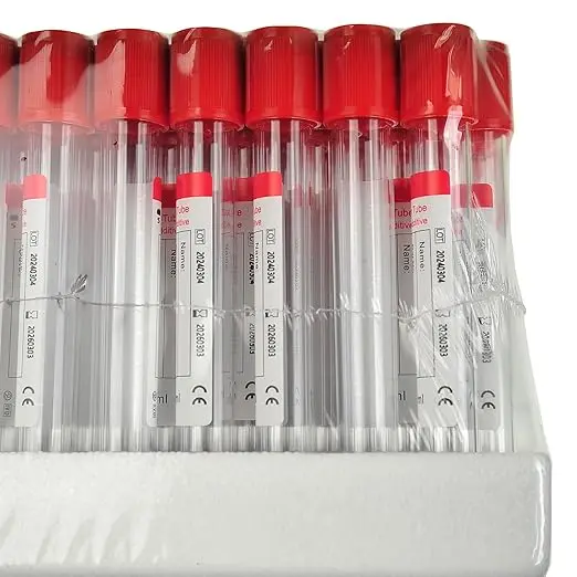 100pcs/lot 10ml PET/Glass Disposable Glass Vacuum No Anticoagulant Vacuum Blood Collection Tube Vacutainer