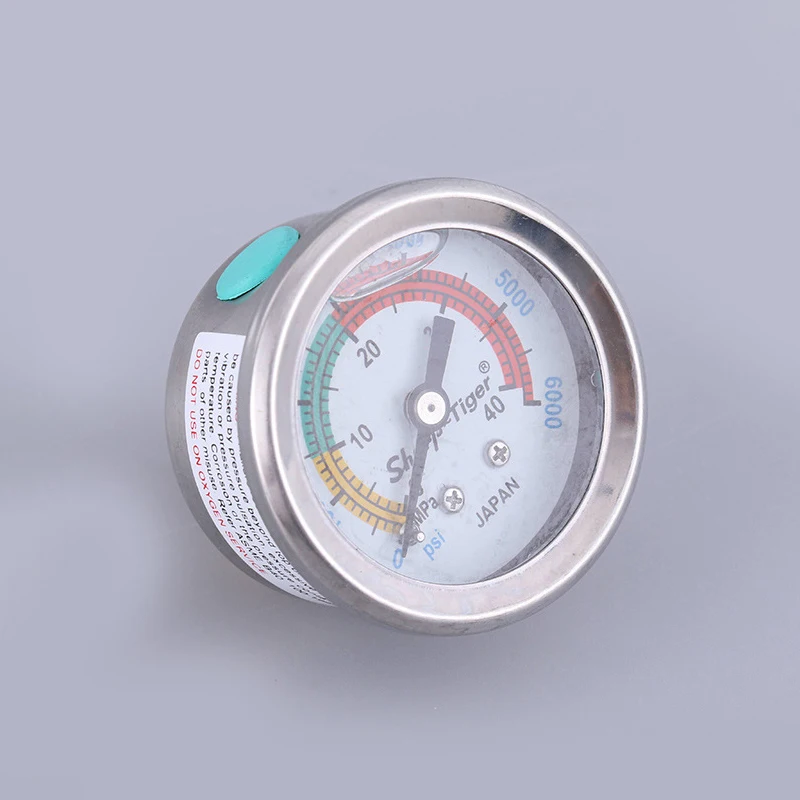Oil Filled/Oil-free Pressure Gauge 40Mpa/6000PSI High Pressure Pump Air Compressor Pressure Gauge M10*1 Thread M10 Gasket
