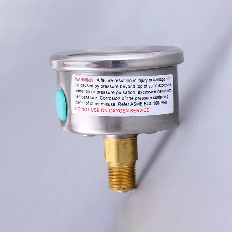 Oil Filled/Oil-free Pressure Gauge 40Mpa/6000PSI High Pressure Pump Air Compressor Pressure Gauge M10*1 Thread M10 Gasket