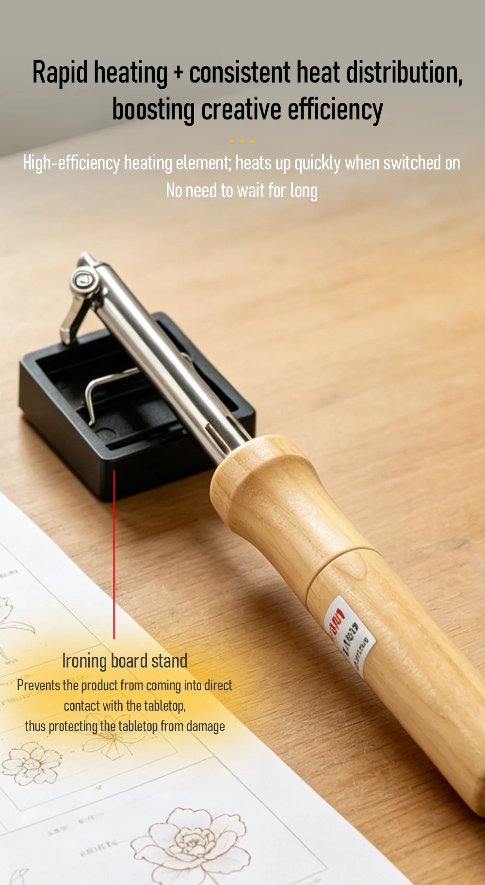 220V/110V Fabric Flowers Ironing Tool Set 18/13/11/8 Heads Soldering Iron DIY Artificial Flower Making Tool Ironing Machine