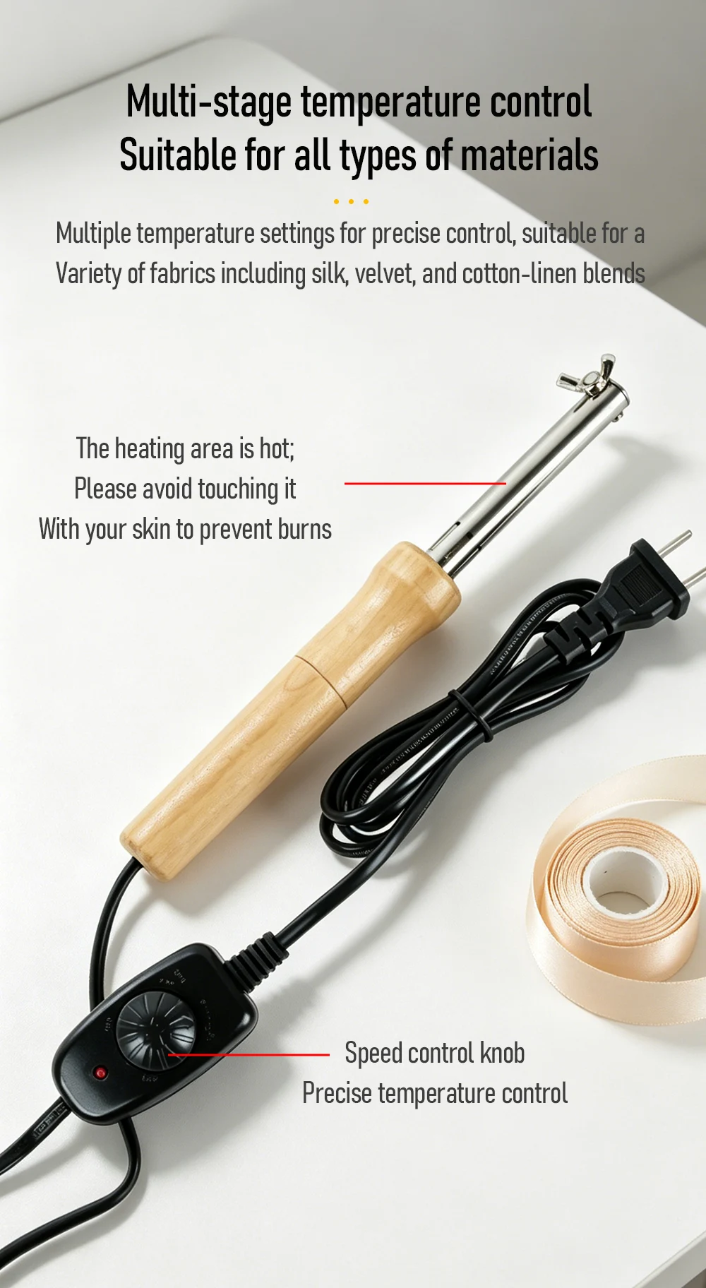 220V/110V Fabric Flowers Ironing Tool Set 18/13/11/8 Heads Soldering Iron DIY Artificial Flower Making Tool Ironing Machine