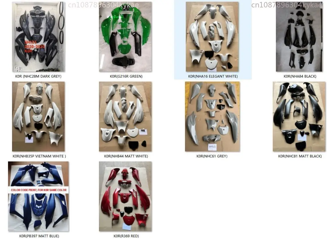 Retrofit Accessories 2020-2023 SH 125 150 Motorcycle Fairing ABS Plastic Body Parts for Honda Sh K0R Wholesale Motorcycle Parts