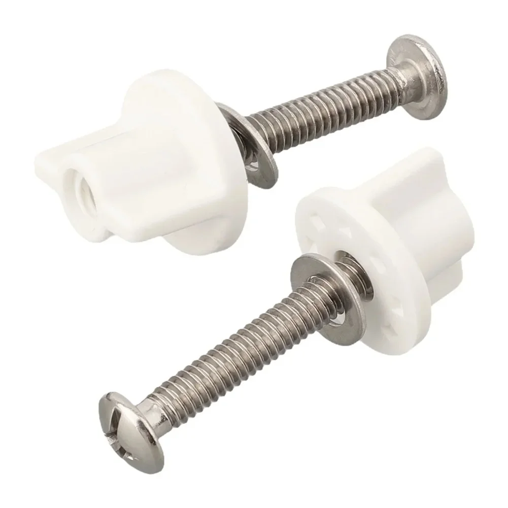 M6 Toilet Seat Hinge Bolt Screw Fixings Top Mounted Hinge Toilet Seat Parts Toilet Seat Hinge Bolt Screws Replace Bathroom Acces