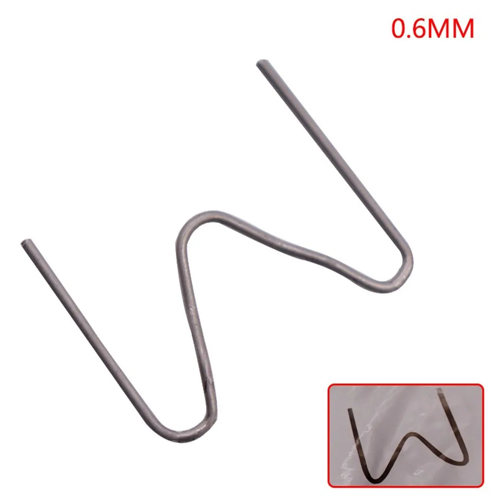 100pc Welding Nail Gun Nails Hot Stapler Staples 0.8/0.6mm For Plastic Welder Hot Welding Machine Welding Bumper Car Repair Kit