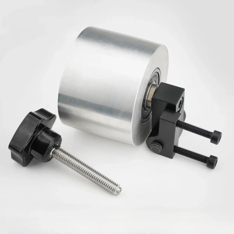 φ68*50mm Belt Grinder Aluminium Wheel with Sand Belt Adjustable Double Bearing Driven Wheel for Belt Sander Conveyor Guide Whee