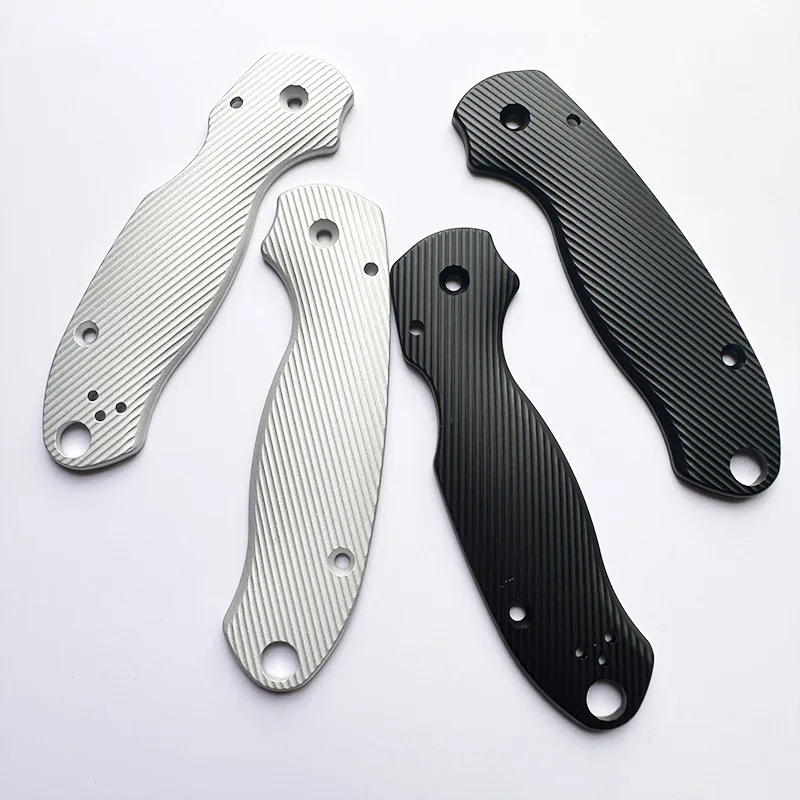 1pair Customize Aluminum Alloy Grip Handle Scales for Genuine Spider Para 3 C223 Knife with Radial Pattern Modification Parts
