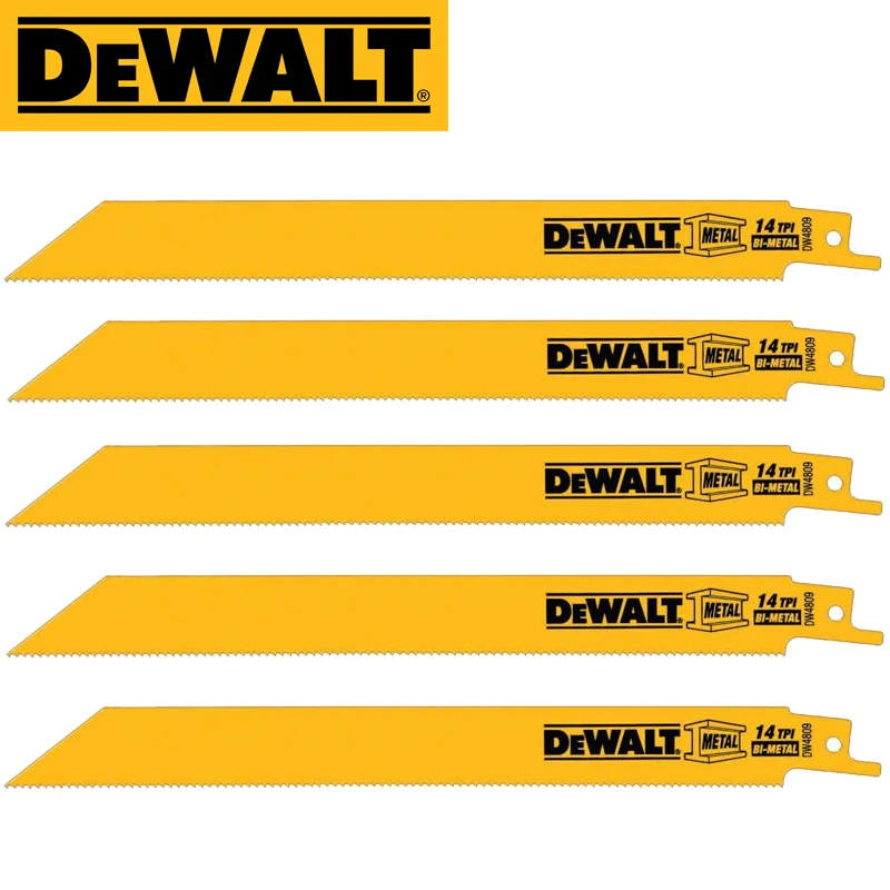 DEWALT DW4809 Reciprocating Saw Blade Durability In Set Saw Blades Thick Metal Cast Iron Alloy Wood Power Tool Accessories