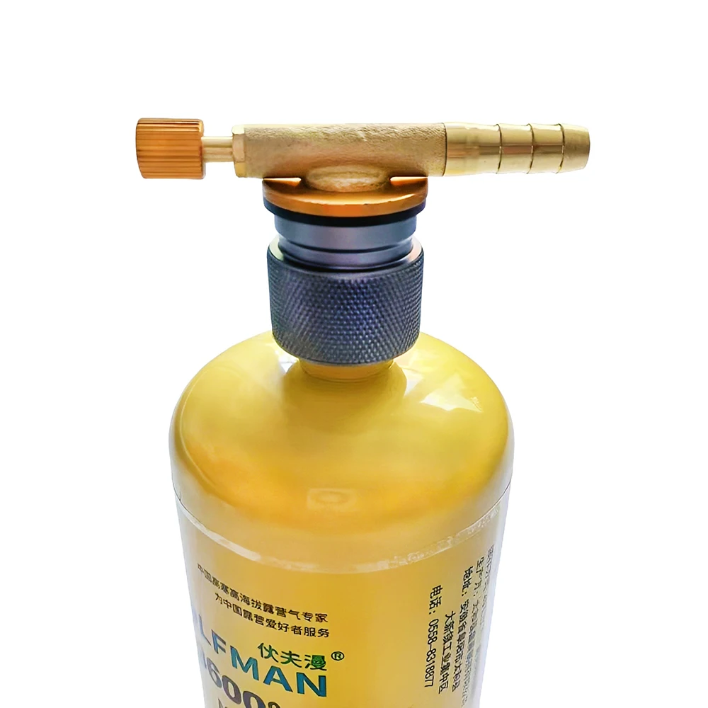 MAPP Gas Cylinder Adapter/ EN417 Gas Canister Adapter with 8mm Hose Barb Connector & Adjustable Valve for Welding Torch Burner