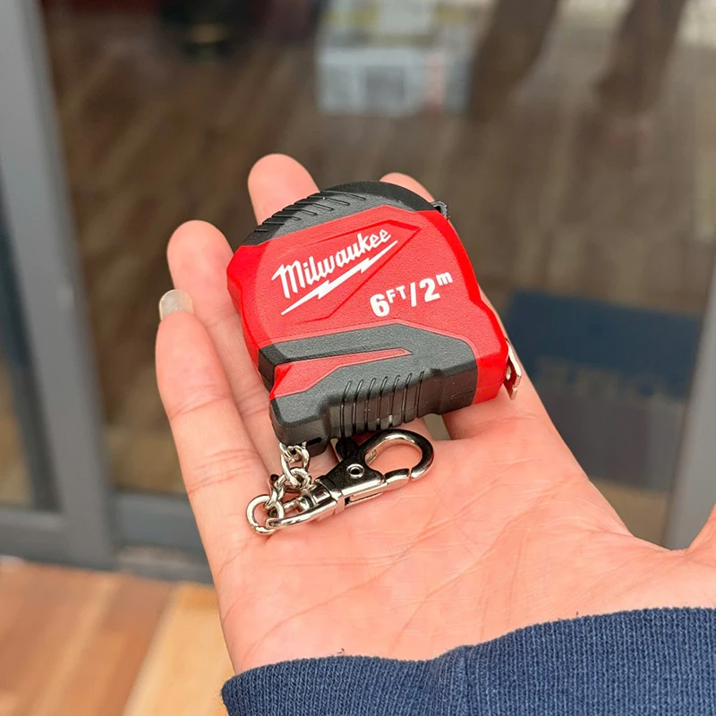 Milwaukee 48-22-1706 6FT/2M Compact Keychain Tape Measure Portable Heavy Duty Measuring Tool For DIY & Professionals