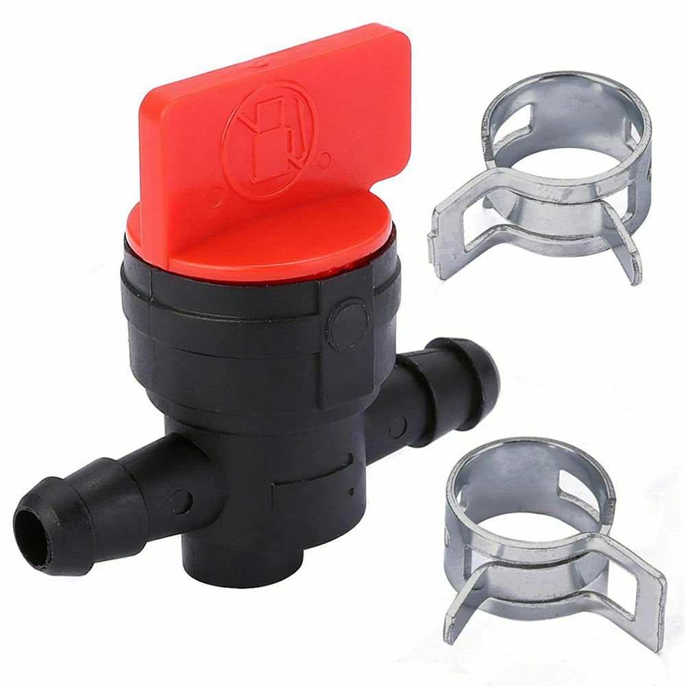 Petrol Oil Or Diesel Shut-off Valve Petrol Tap With 2 Clamps Petrol Diesel For 6-8mm Ø Hose Garden Tools Lawn Mower Parts