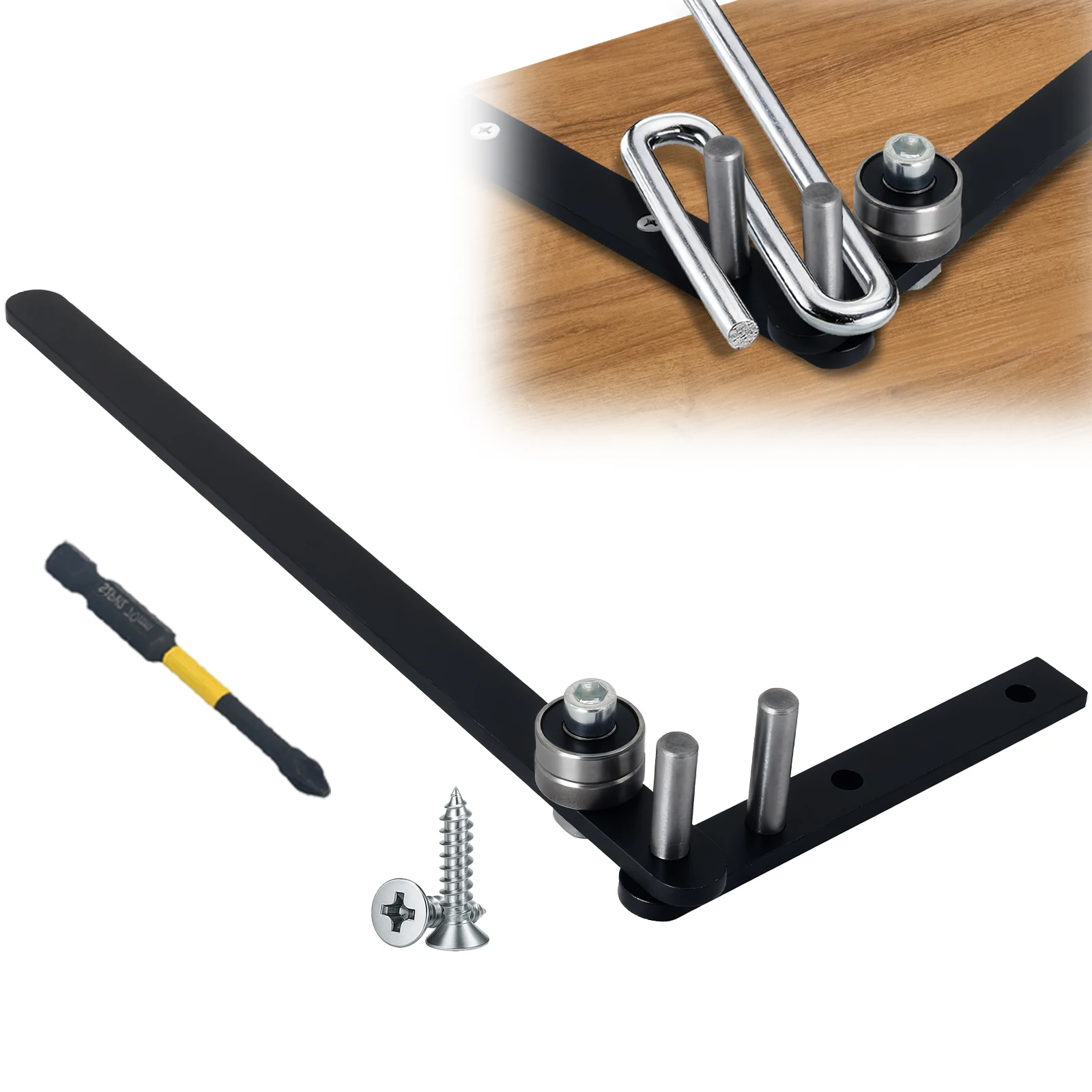 Manual Rebar Bender for 1-8mm Steel Wire Multi Angle Bending Tool High Carbon Steel Easy Install Durable Heavy Duty