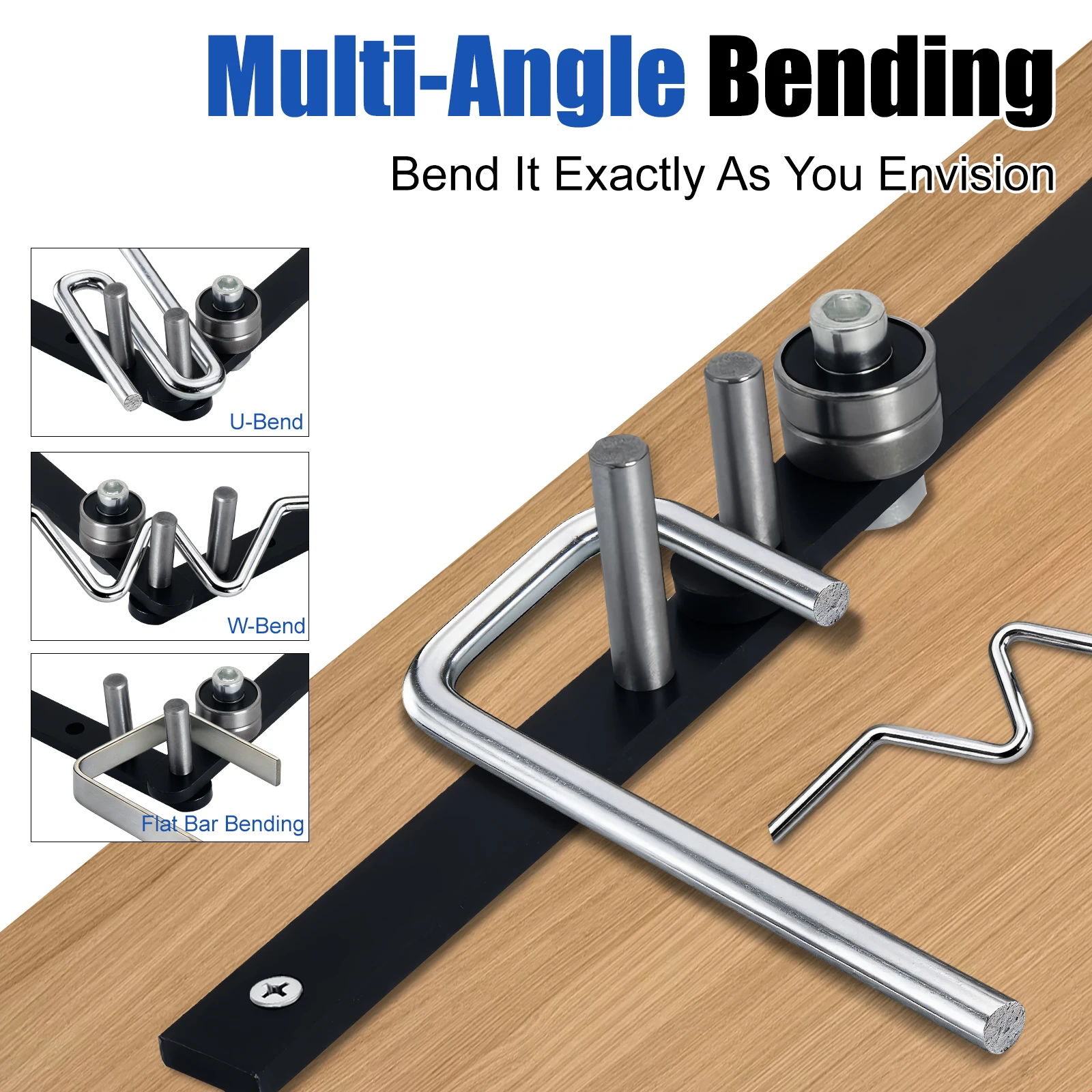 Manual Rebar Bender for 1-8mm Steel Wire Multi Angle Bending Tool High Carbon Steel Easy Install Durable Heavy Duty