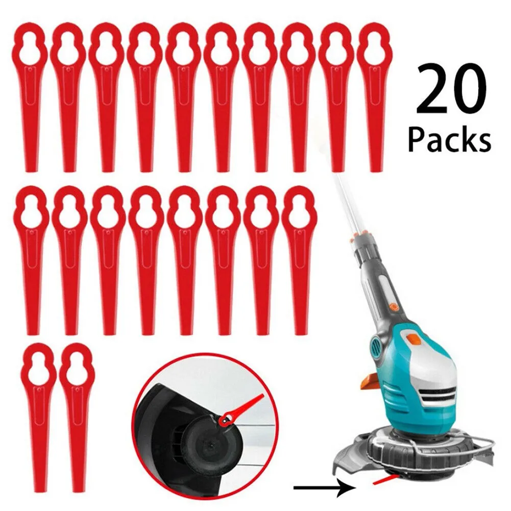 20Pcs Plastic Grass Trimmer Blades For Einhell Cordless Grass Trimmer GE-CT 18 Gardening Power Tools Part Lawn Mower Replacement