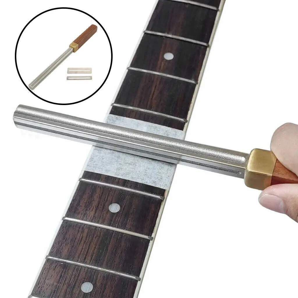 Guitar Fret Crowning File Diamond Guitar Fret Repairing Tool Luthier Tool Fret File Neck Protector Sheet For Ukuleles Bass Banjo