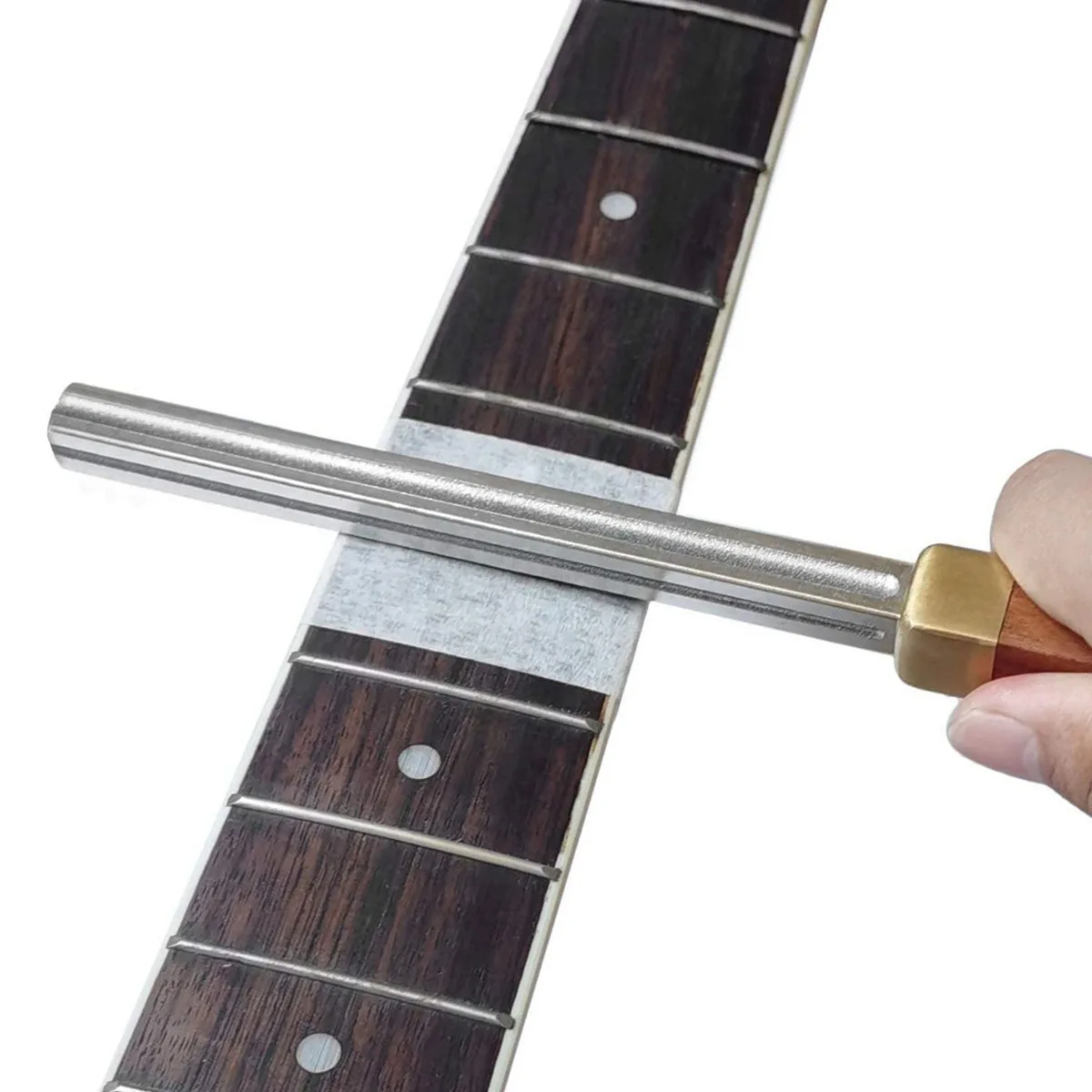 Guitar Fret Crowning File Diamond Guitar Fret Repairing Tool Luthier Tool Fret File Neck Protector Sheet For Ukuleles Bass Banjo